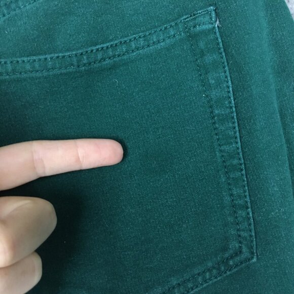 Quacker Factory Dream Jeannes 8 29 High Rise Bootcut Green Stretch Embellished - Picture 10 of 13